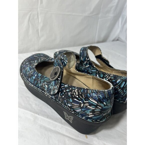 Alegria Paloma Blue Collage Clogs size 7 - Picture 6 of 15